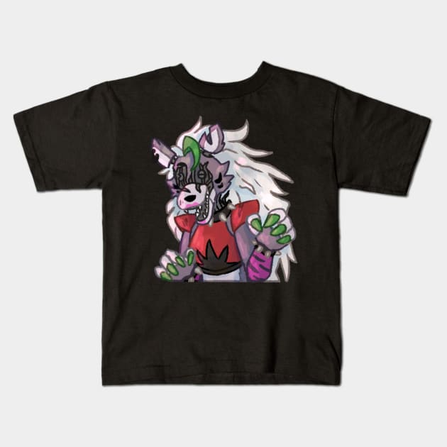 Roxanne Wolf Kids T-Shirt by Rose Rivers